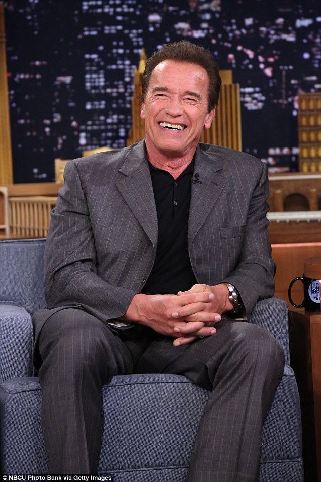 Appearance: Schwarzenegger is seen on The Tonight Show on Wednesday 