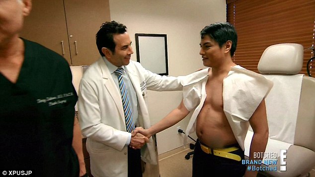 'Poison': Doctors told Mr Chavez that he would not be allowed surgery on his abs, after he injected himself with illegal fillers that the doctors described as 'poison'