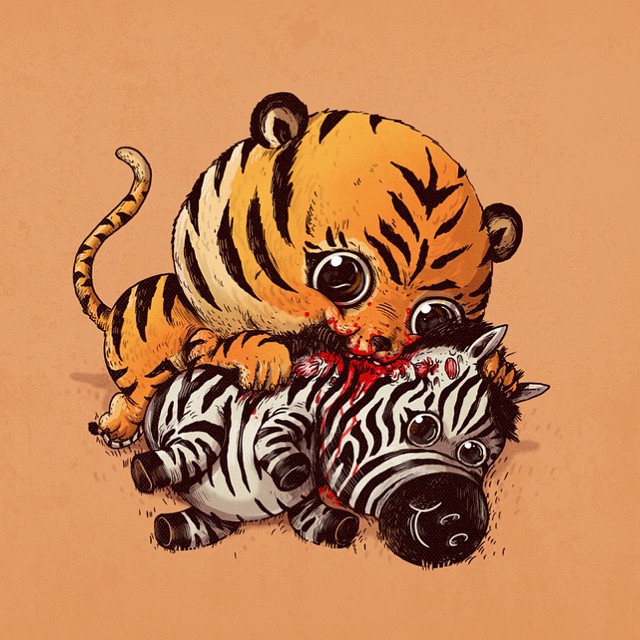 cute-disturbing-animal-cartoons-predators-and-prey-alex-solis-6
