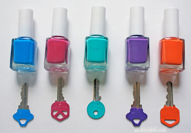 Personalize your keys with a coat of nail polish.