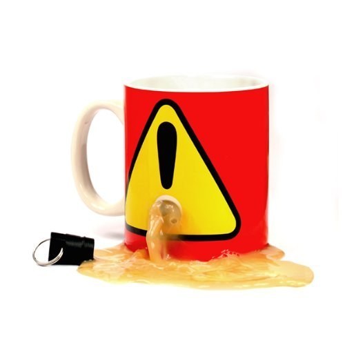 Try this mug, which is unusable without the removable plug.