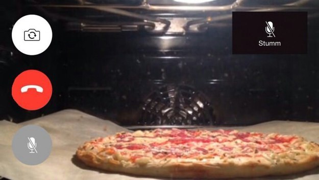 When FaceTiming the pizza was easier than checking it.