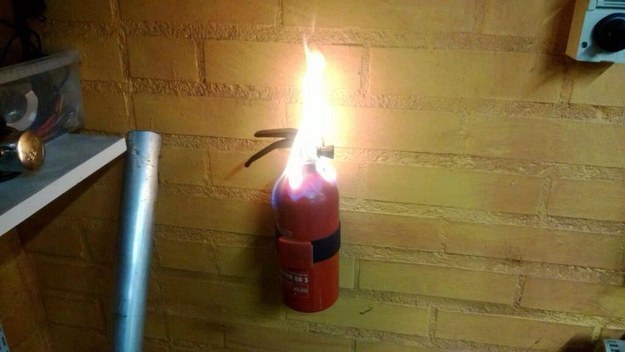 And it's a lot like this fire extinguisher: