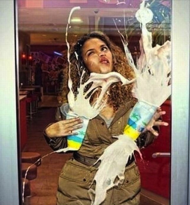 This girl, who just wanted a milkshake or two.