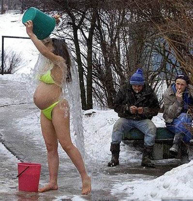 So that's how pregnant women cool down.