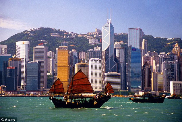 Future plans: A lecturer at Reading University had warned that when Britain handed back Hong Kong (pictured) to China in 1997 there would be no future for its 5.5million inhabitants