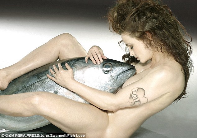 Images of Helena Bonham Carter caressing a large tuna went viral in February this year