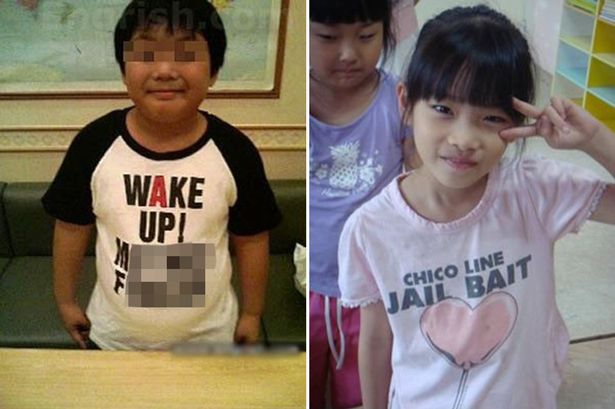 People in Asia are wearing t-shirts with offensive English words printed on them and they don't seem to have a clue