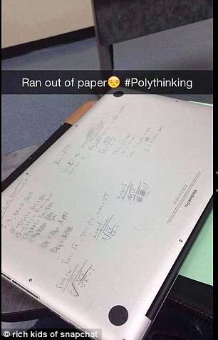 Another 'ran out of paper' so used his laptop as a notepad
