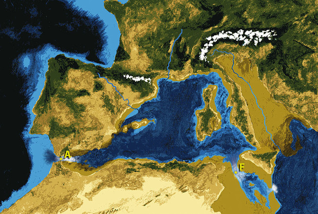 The Mediterranean Sea almost dried up at one point.