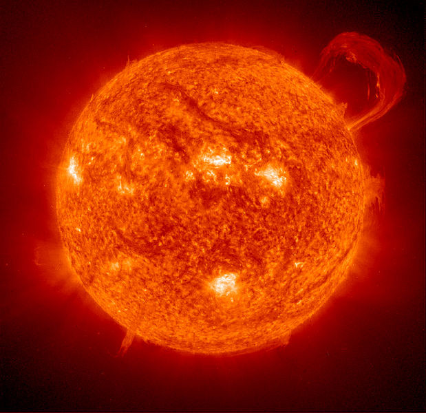 The atmosphere around the sun is hotter than the sun itself.
