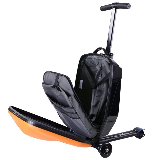 <a href="http://www.amazon.com/dp/B00OUO58IG/ref=cm_sw_su_dp?_encoding=UTF8&amp;tag=vira0d-20" target="_blank">A scooter suitcase</a> for the speedy traveller.