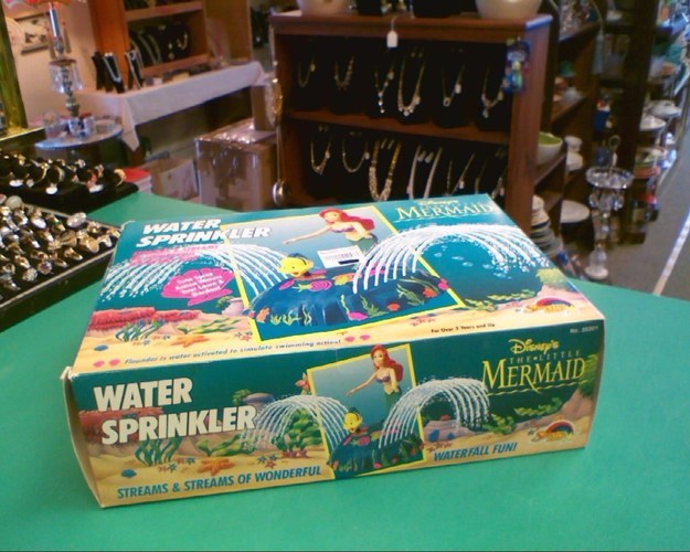 The Little Mermaid Water Sprinkler, $100