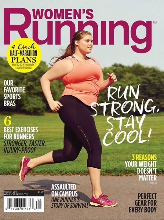 The August 2015 issue of the magazine Women's Running features NYC runner Erica Schenk.