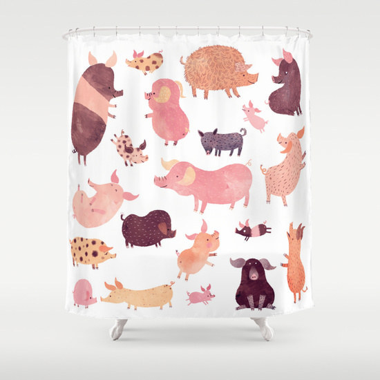 The Pig Pig Pig Shower Curtain