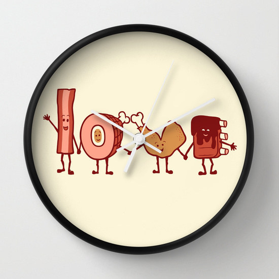 Meat LOVE Wall Clock