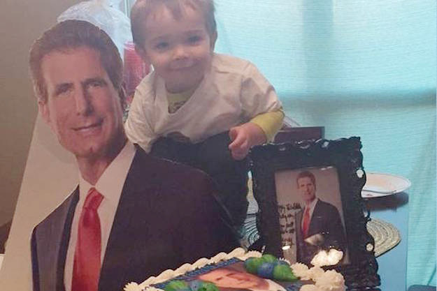 As for how Grayson reacted when he saw the cake and cardboard cutout of his hero, Dobra said he was basically in shock.