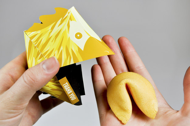 These fortune cookie pouches.