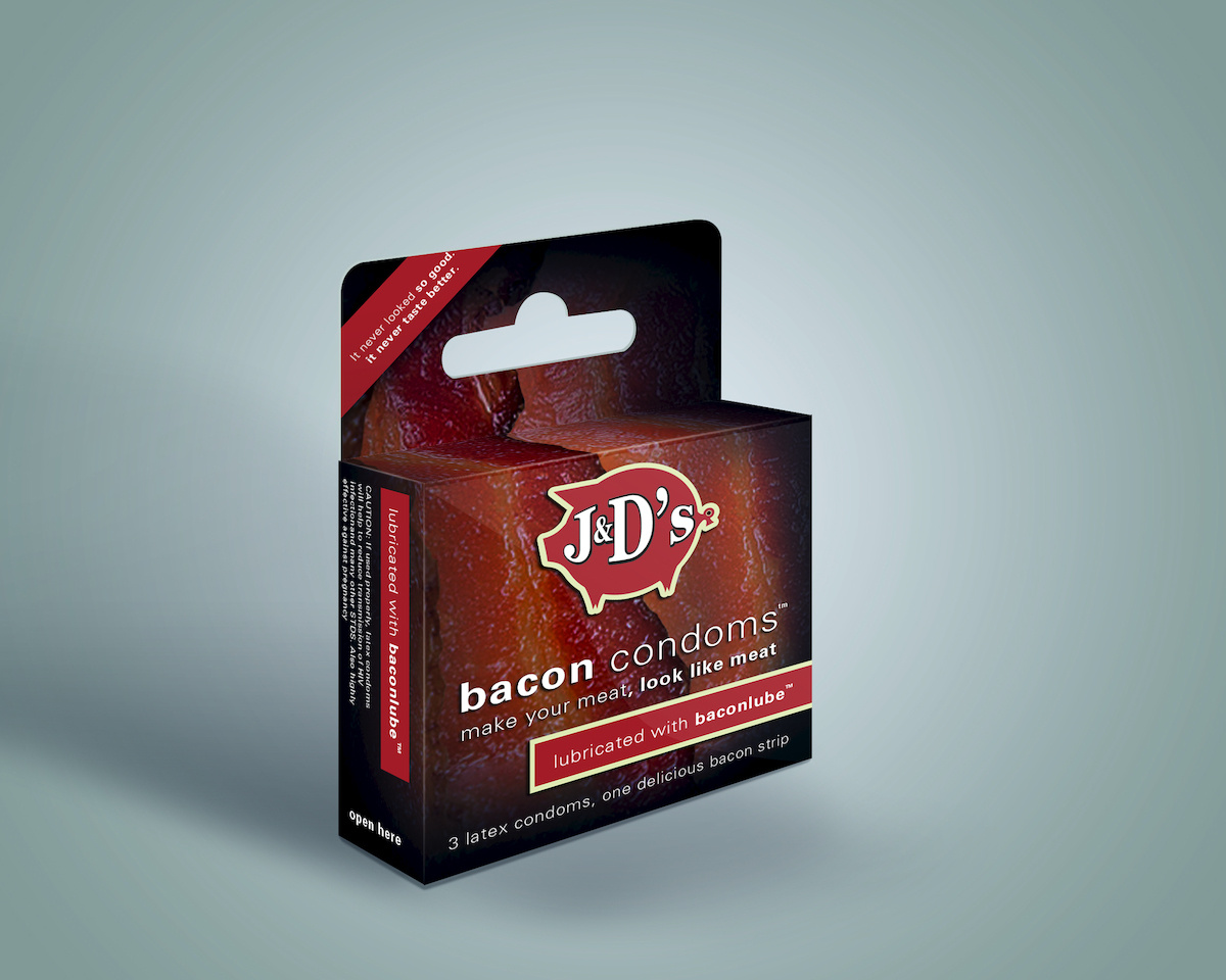 Bacon condoms, because bacon really does taste good with everything.