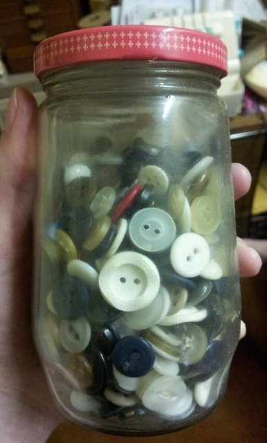 "My grandfather passed in 2005 & my grandmother just showed his jar of missing buttons to me. He gave it to her when he proposed and said "see how badly I need a wife?"