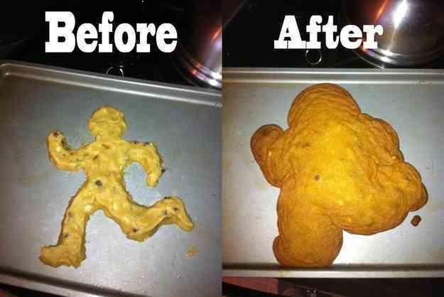 This looks more like the  before-and-after of eating too many cookies