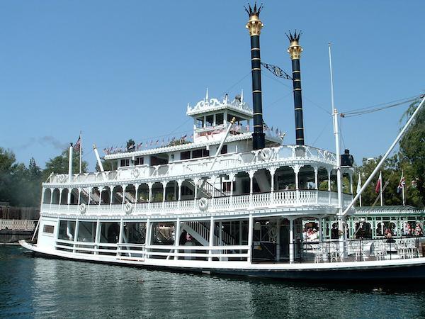 Shortly after the park opened, Walt and his wife celebrated their 30th anniversary on the Mark Twain Riverboat.