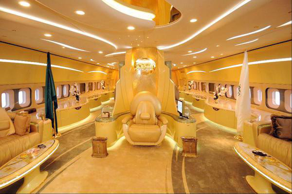 Most Expensive Private Airplane/Jet: Prince Al-Waleed bin Talal’s Airbus A380
Price: $150,000,000

While the Airbus is conventionally a commercial airliner, when you’re a Saudi prince worth about $22 billion, you can afford to make it your own. Despite something of a scandal regarding the Prince’s purchase of the plane, including defaults on payments to Airbus and a rather quick resale, the aircraft still retains the spot as the most valuable plane bought privately.