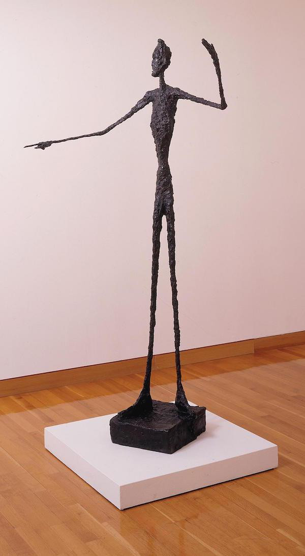 Most Expensive Sculpture: “L’homme au doigt”, Alberto Giacometti
Price: $141,300,000

Considered one of the most important sculptors in history, with three of his works holding positions on the top ten most valuable pieces of art of all time, Giacometti is in a category all his own, called both a Surrealist and a Formalist, and this piece (translated to “Man pointing” or “Pointing Man”) is considered to be his most iconic and evocative sculpture.