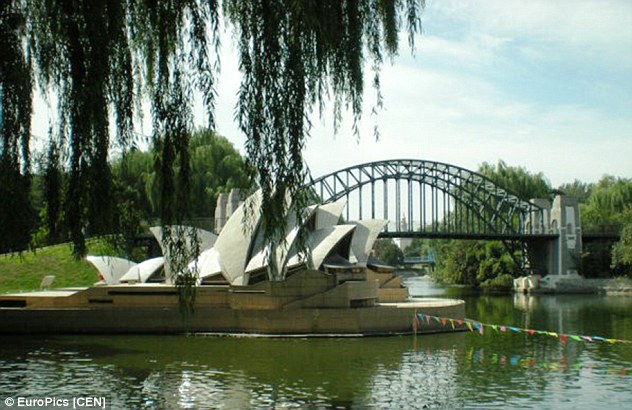 A replica of Sydney Opera House and Harbour Bridge is one of the many attractions at Beijing World Park