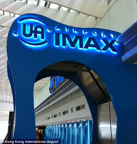 Kick back and relax: Guests can see movies at the IMAX cinema at Hong Kon, which incorporates multi-sensory effects