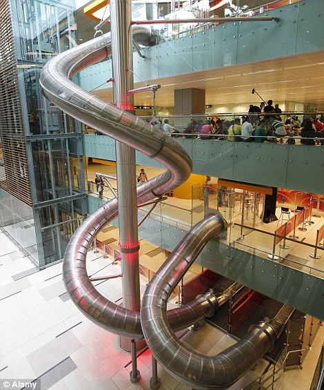 Why not try the world’s tallest slide in an airport, The Slide @ T3