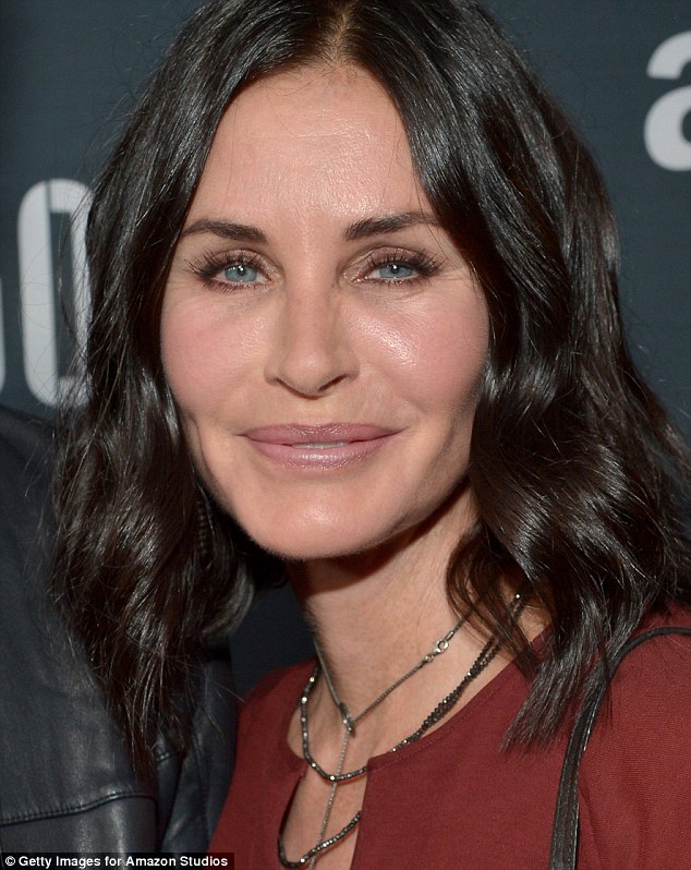 Something has changed: When Courteney Cox stepped out to the Amazon premiere screening for original drama series Hand Of God at the Ace Hotel in Los Angeles on Wednesday, the Friends vet looked almost unrecognizable