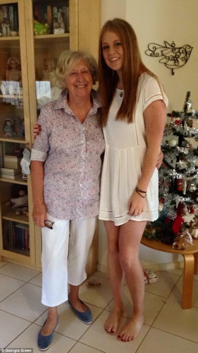 Pictured with her grandmother, the teenager estimates she has lost about a year of her life from the rare condition
