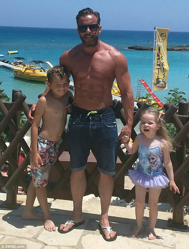 Now married to Hayley, 44, a full-time mum, Stuart (centre) has one daughter with her, Sophia, three, and a step-daughter from a previous relationship, Poppy, six, pictured (right) 