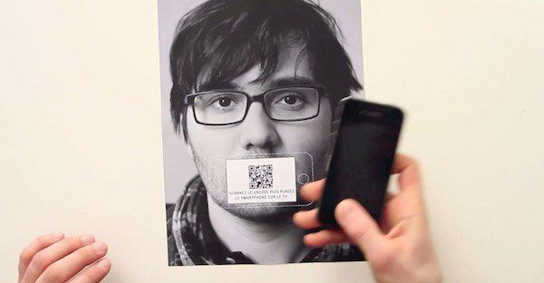 A QR code on Victor Petit's resume will take you to this creative video of him.