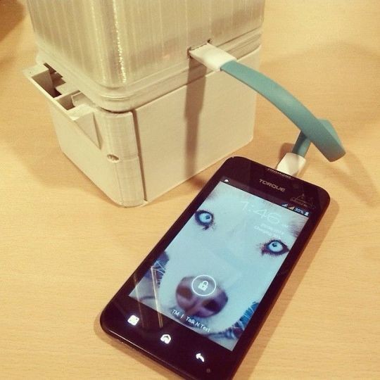 The lamp's power can also be used to charge phones.