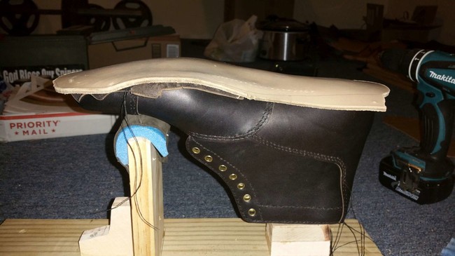 Now, the sole has to be added.