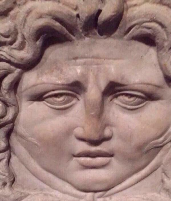 When you accidentally open the front camera and see a gargoyle staring back at you.