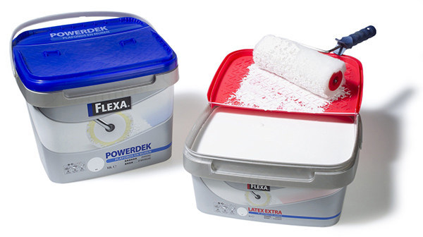 This two-in-one paint bucket and roller tray.