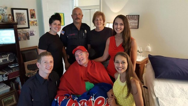 The initial fundraising goal was $17,000, but with the firefighters' help, the campaign raised over $60,000. The two firefighters even went to Woodward's house to meet her family.