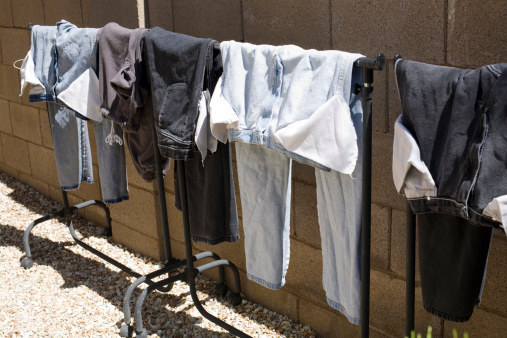 Wash your jeans and other items you don't want to fade inside out.