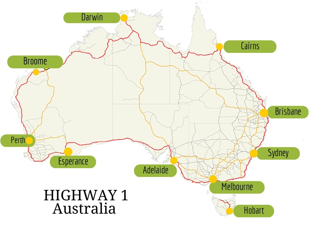 Highway 1 is the world's longest national highway. The length runs 14,500 km, covering the whole country. 