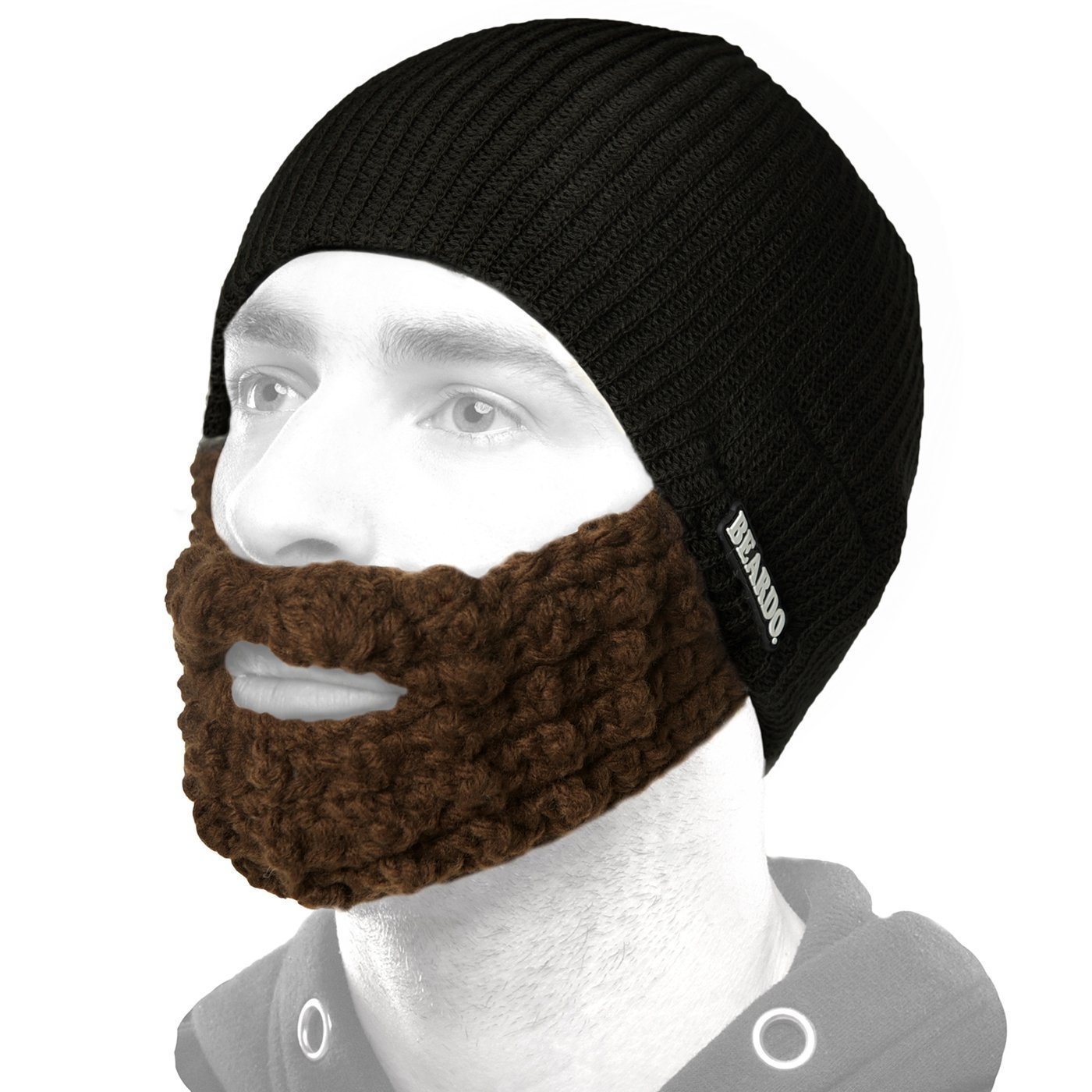 BEARDO Hat with Attached Brown Beard