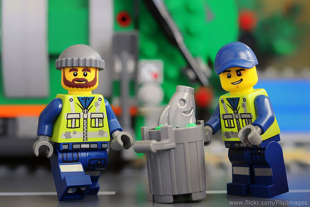 BONUS: Even Legos look good collecting garbage!