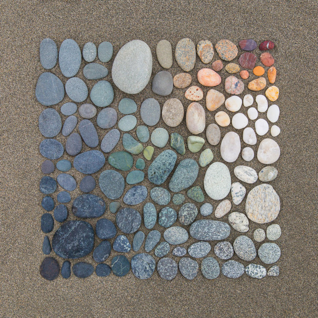 Who organizes beach rocks? One of us, probably.