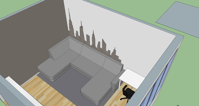 They used SketchUp to make sure the measurements would line up with their couch.