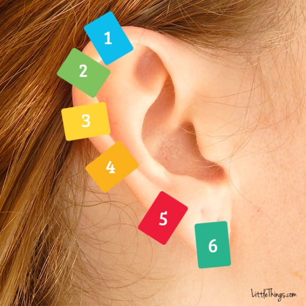 clothespin ear reflexology chart