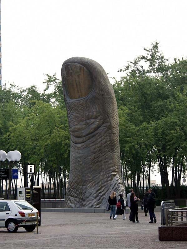 A thumb in Paris, France.
