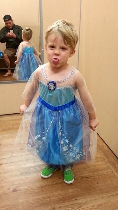 Caiden only wants to be one character this year: Elsa from Frozen.