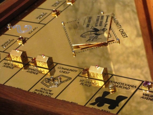 Gold Monopoly 

The 18-karat gold and jewel-encrusted Monopoly crafted by San Francisco jeweler Sidney Mobell in 1988 was estimated to worth $2 million.